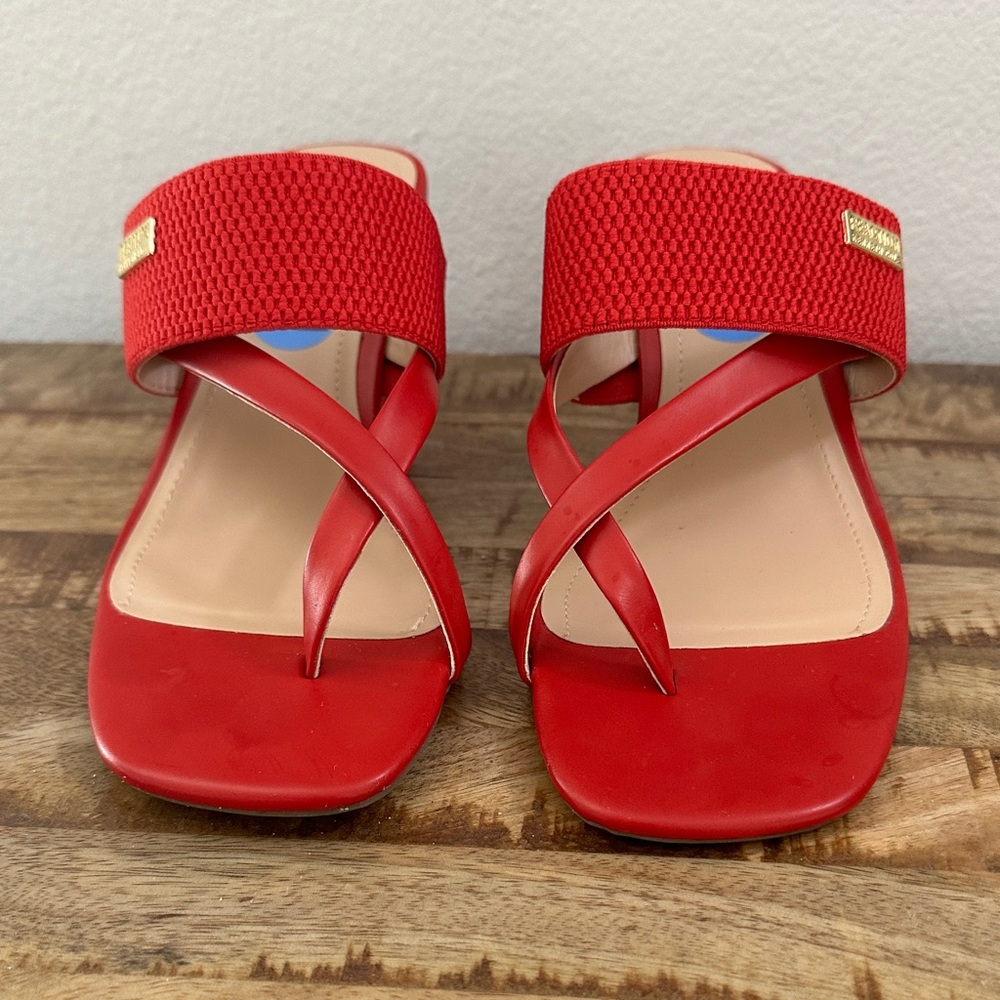 Reaction Kenneth Cole Red Cross Wedge Slip On Shoes Sandals